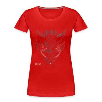 Cyber Samouraï - Bushido Oni - T-shirt bio Premium Femme - rouge - Devant - Mia (176cm)