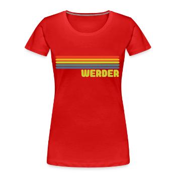 Werder Havel - Frauen Premium Bio T-Shirt - Rot - Vorne - Mia (176cm)