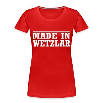 Wetzlar - Frauen Premium Bio T-Shirt - Rot - Vorne - Mia (176cm)