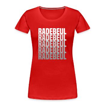 Radebeul - Frauen Premium Bio T-Shirt - Rot - Vorne - Mia (176cm)