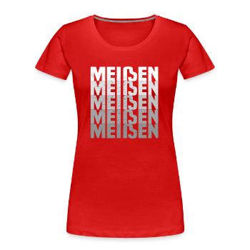 Meißen in Sachsen - Frauen Premium Bio T-Shirt - Rot - Vorne - Mia (176cm)