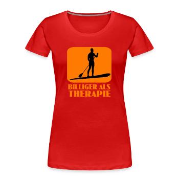 standup paddeln - Frauen Premium Bio T-Shirt - Rot - Vorne - Mia (176cm)