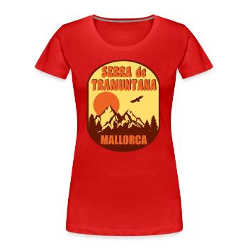 Mallorca Serra de Tramuntana - Frauen Premium Bio T-Shirt - Rot - Vorne - Mia (176cm)