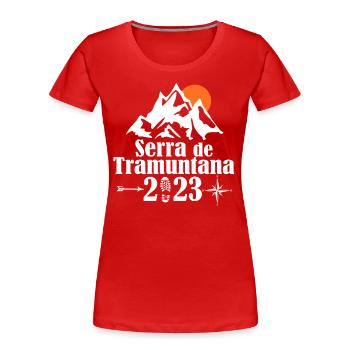 Mallorca Serra de Tramuntana - Frauen Premium Bio T-Shirt - Rot - Vorne - Mia (176cm)