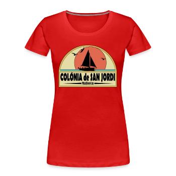 colonia de san jordi - Frauen Premium Bio T-Shirt - Rot - Vorne - Mia (176cm)