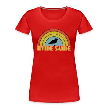 Hvide Sande - Frauen Premium Bio T-Shirt - Rot - Vorne - Mia (176cm)
