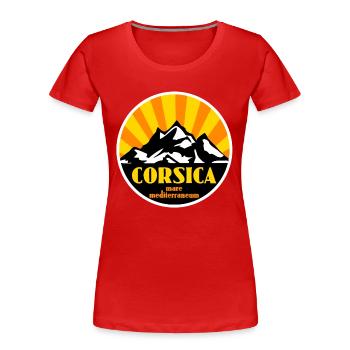Corsica - Women's Premium Organic T-Shirt - red - Front - Mia (176cm)
