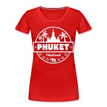 Phuket, Thaïlande - T-shirt bio Premium Femme - rouge - Devant - Mia (176cm)