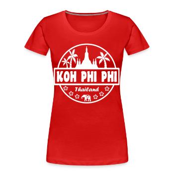 Koh Phi Phi Thaïlande - T-shirt bio Premium Femme - rouge - Devant - Mia (176cm)