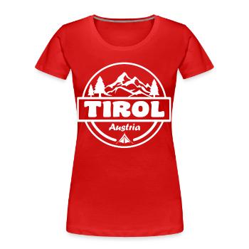 Tirol - Frauen Premium Bio T-Shirt - Rot - Vorne - Mia (176cm)