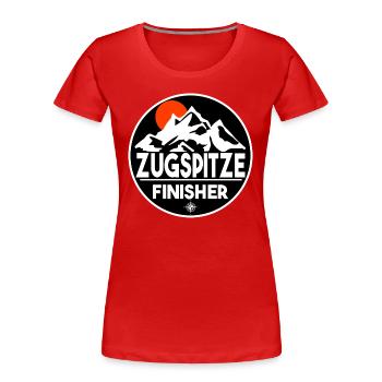 Zugspitze Finisher - Frauen Premium Bio T-Shirt - Rot - Vorne - Mia (176cm)