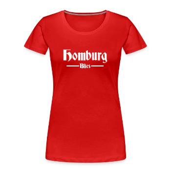 Homburg - Frauen Premium Bio T-Shirt - Rot - Vorne - Mia (176cm)