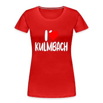 Kulmbach - Frauen Premium Bio T-Shirt - Rot - Vorne - Mia (176cm)