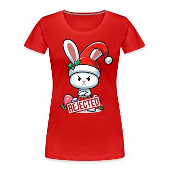 Beleidigter Osterhase Weihnachten lustig Geschenk - Frauen Premium Bio T-Shirt - Rot - Vorne - Mia (176cm)