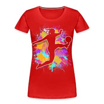 Female Soccer Soccer Women's Soccer - Women's Premium Organic T-Shirt - red - Front - Mia (176cm)