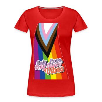 Pride Spectrum: LGBTQIA+ Celebration - Women's Premium Organic T-Shirt - red - Front - Mia (176cm)