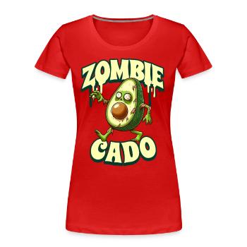 Zombie Avocat Zombie Cado - T-shirt bio Premium Femme - rouge - Devant - Mia (176cm)
