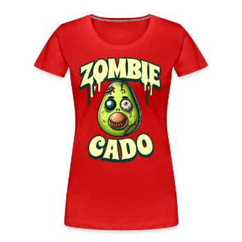 Zombie Avocat Zombie Cado - T-shirt bio Premium Femme - rouge - Devant - Mia (176cm)