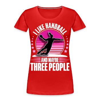 Handball handball joueur de handball - T-shirt bio Premium Femme - rouge - Devant - Mia (176cm)