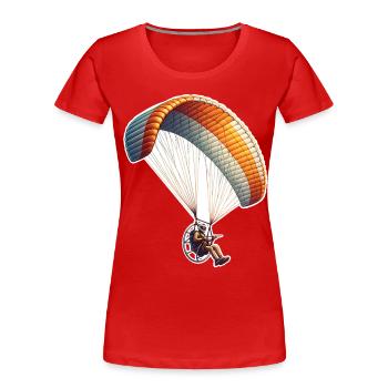 Moteur Paramoteur - T-shirt bio Premium Femme - rouge - Devant - Mia (176cm)
