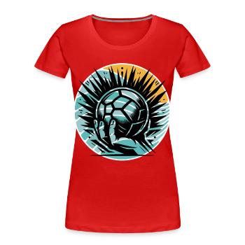 Handball - T-shirt bio Premium Femme - rouge - Devant - Mia (176cm)