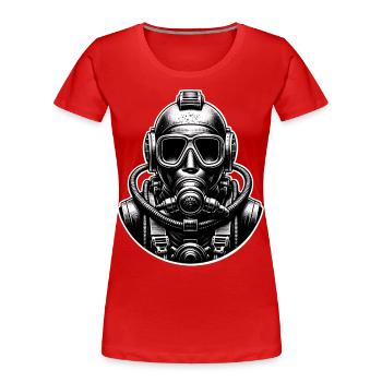 Tauchen Taucher - Frauen Premium Bio T-Shirt - Rot - Vorne - Mia (176cm)