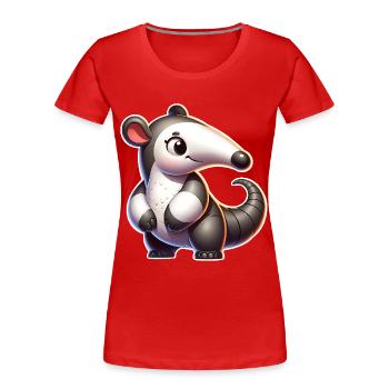 Fourmilier - T-shirt bio Premium Femme - rouge - Devant - Mia (176cm)