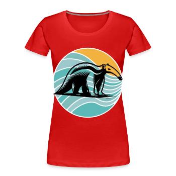 Fourmilier - T-shirt bio Premium Femme - rouge - Devant - Mia (176cm)