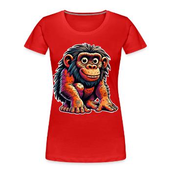 Neandertal - T-shirt bio Premium Femme - rouge - Devant - Mia (176cm)