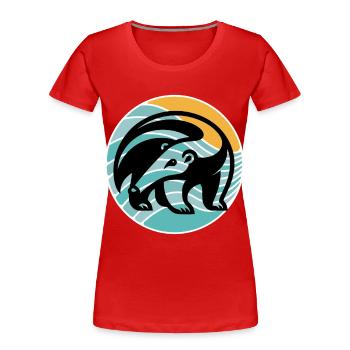 Fourmilier - T-shirt bio Premium Femme - rouge - Devant - Mia (176cm)