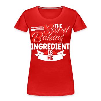 Backen Bäcker Bäckerei - Frauen Premium Bio T-Shirt - Rot - Vorne - Mia (176cm)