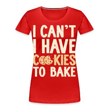 Backen Bäcker Bäckerei - Frauen Premium Bio T-Shirt - Rot - Vorne - Mia (176cm)