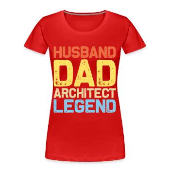 Architekt - Frauen Premium Bio T-Shirt - Rot - Vorne - Mia (176cm)