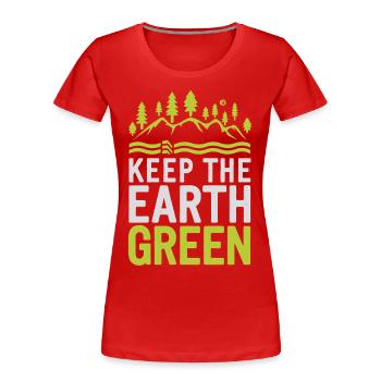 Jour de la Terre - T-shirt bio Premium Femme - rouge - Devant - Mia (176cm)