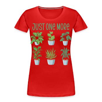 Pflanzen - Frauen Premium Bio T-Shirt - Rot - Vorne - Mia (176cm)