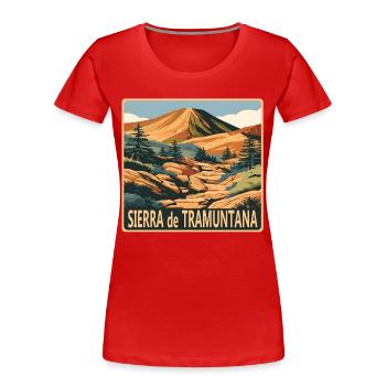 Sierra de Tramuntana - Frauen Premium Bio T-Shirt - Rot - Vorne - Mia (176cm)