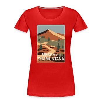 Sierra de Tramuntana - Frauen Premium Bio T-Shirt - Rot - Vorne - Mia (176cm)