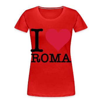Ich liebe Rom - Frauen Premium Bio T-Shirt - Rot - Vorne - Mia (176cm)