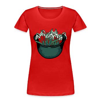 Soldat Soldaten Army Schneeglöckchen Krieg Ende - Frauen Premium Bio T-Shirt - Rot - Vorne - Mia (176cm)