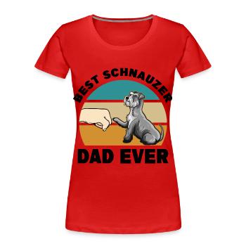 Schnauzer - Frauen Premium Bio T-Shirt - Rot - Vorne - Mia (176cm)