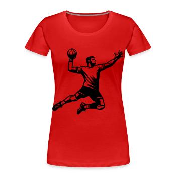 Handball Joueurs de handball - T-shirt bio Premium Femme - rouge - Devant - Mia (176cm)