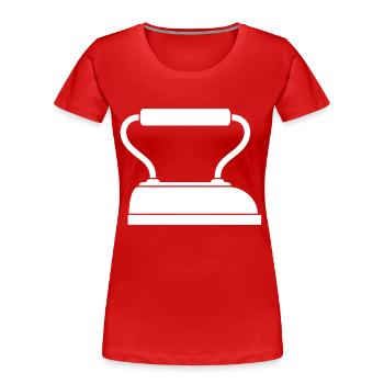 Iron - Women's Premium Organic T-Shirt - red - Front - Mia (176cm)