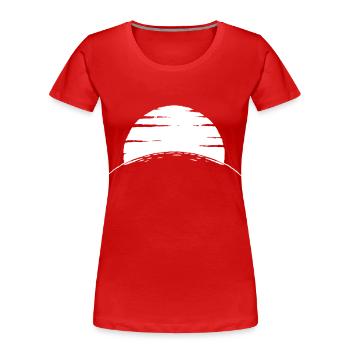 coucher du soleil - T-shirt bio Premium Femme - rouge - Devant - Mia (176cm)