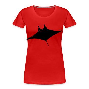 Manta Rays Vector Style - Women's Premium Organic T-Shirt - red - Front - Mia (176cm)