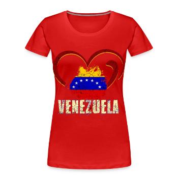 Venezuela Flagge - Frauen Premium Bio T-Shirt - Rot - Vorne - Mia (176cm)
