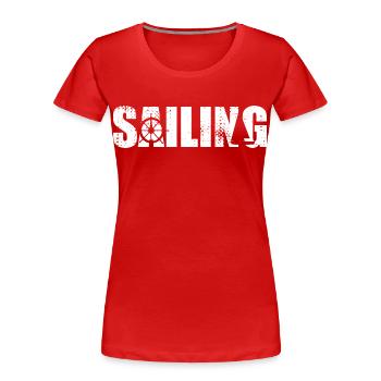 Voile - T-shirt bio Premium Femme - rouge - Devant - Mia (176cm)