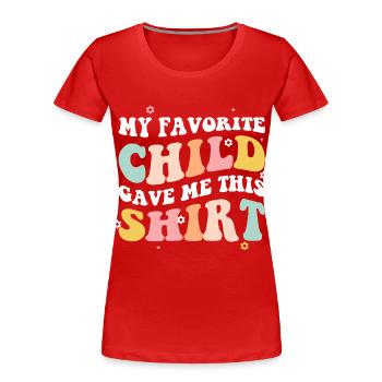 Mom Mother's Day - Women's Premium Organic T-Shirt - red - Front - Mia (176cm)