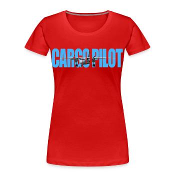 Pilote cargo An-26 - T-shirt bio Premium Femme - rouge - Devant - Mia (176cm)