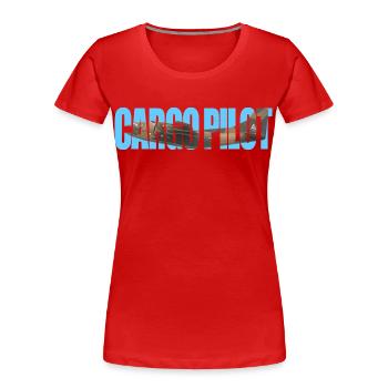 Pilote cargo C-123 - T-shirt bio Premium Femme - rouge - Devant - Mia (176cm)