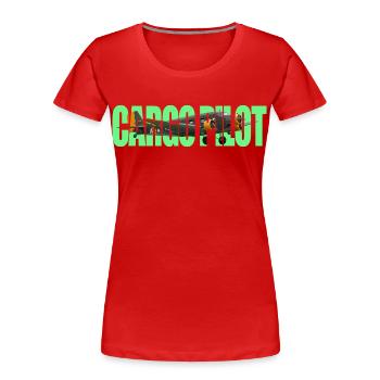 Pilote cargo Ju-52 - T-shirt bio Premium Femme - rouge - Devant - Mia (176cm)